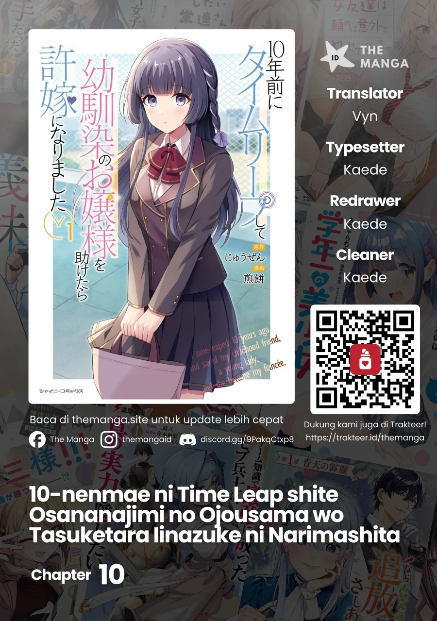 Komik 10-nenmae ni Time Leap shite Osananajimi no Ojousama wo Tasuketara Iinazuke ni Narimashita Chapter 10 gambar 1
