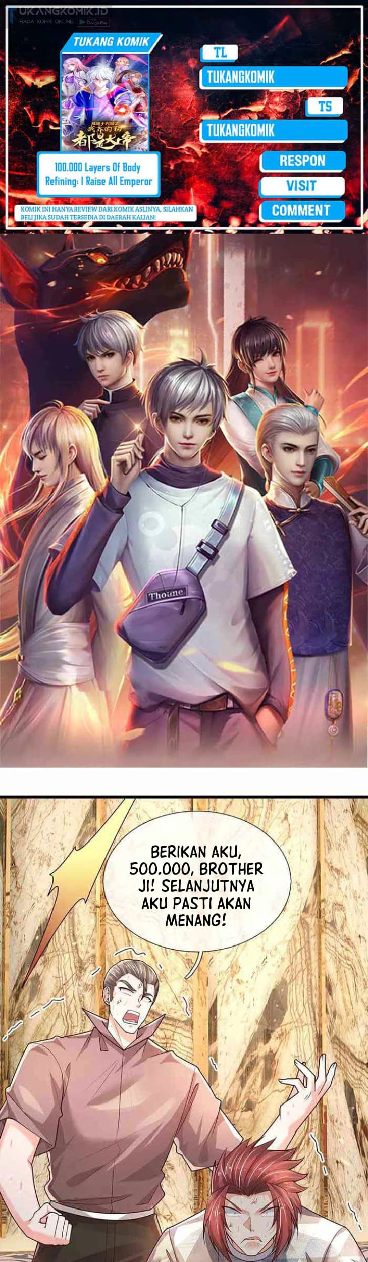 Komik 100.000 Layers Of Body Refining: I Raise All Emperor Chapter 288 gambar 1