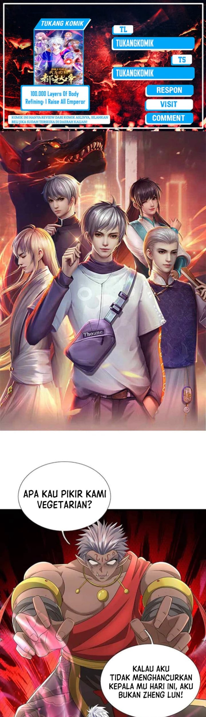Komik 100.000 Layers Of Body Refining: I Raise All Emperor Chapter 383 gambar 1