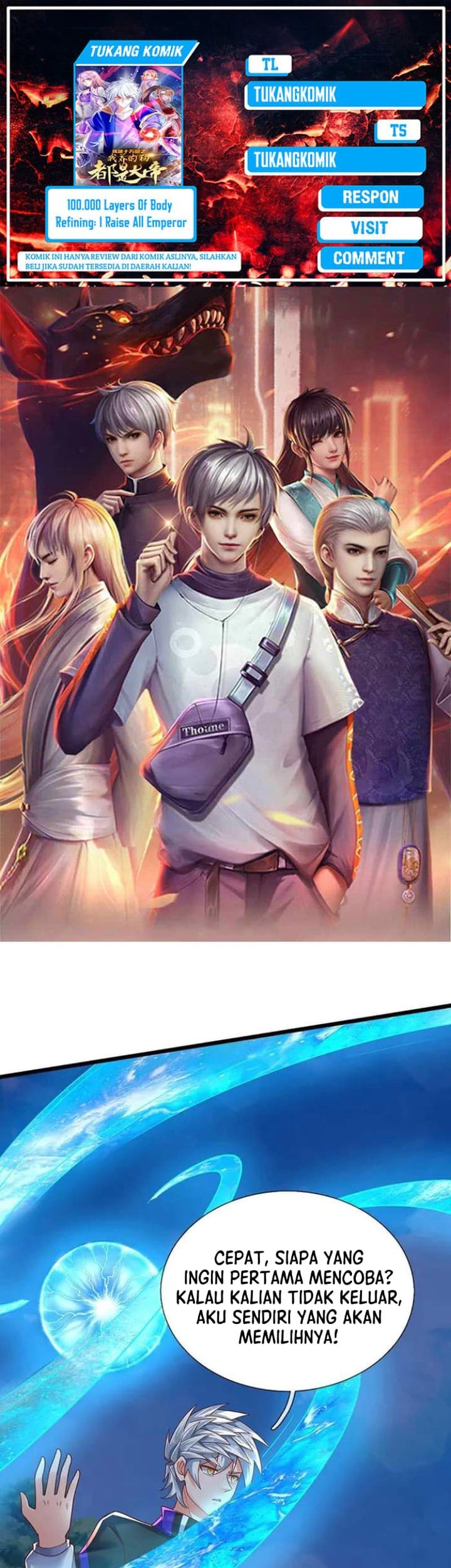 Komik 100.000 Layers Of Body Refining: I Raise All Emperor Chapter 388 gambar 1
