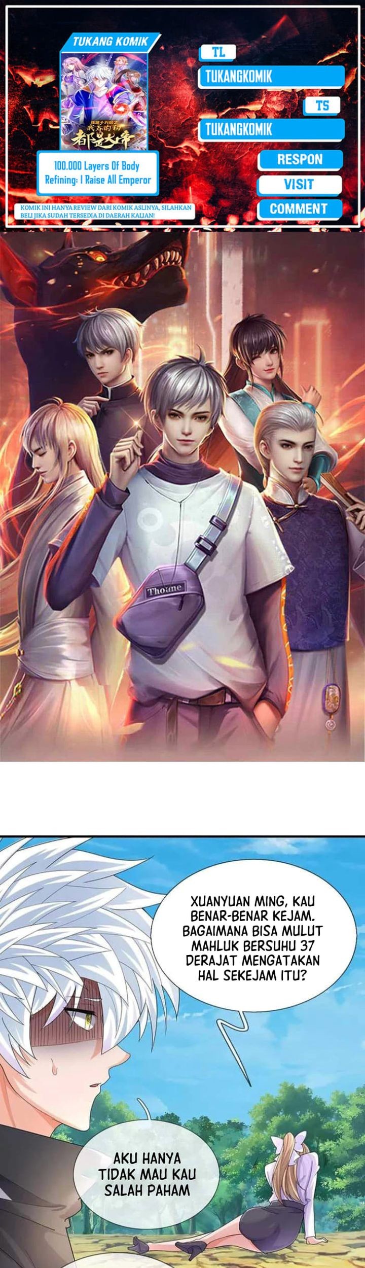 Komik 100.000 Layers Of Body Refining: I Raise All Emperor Chapter 390 gambar 1