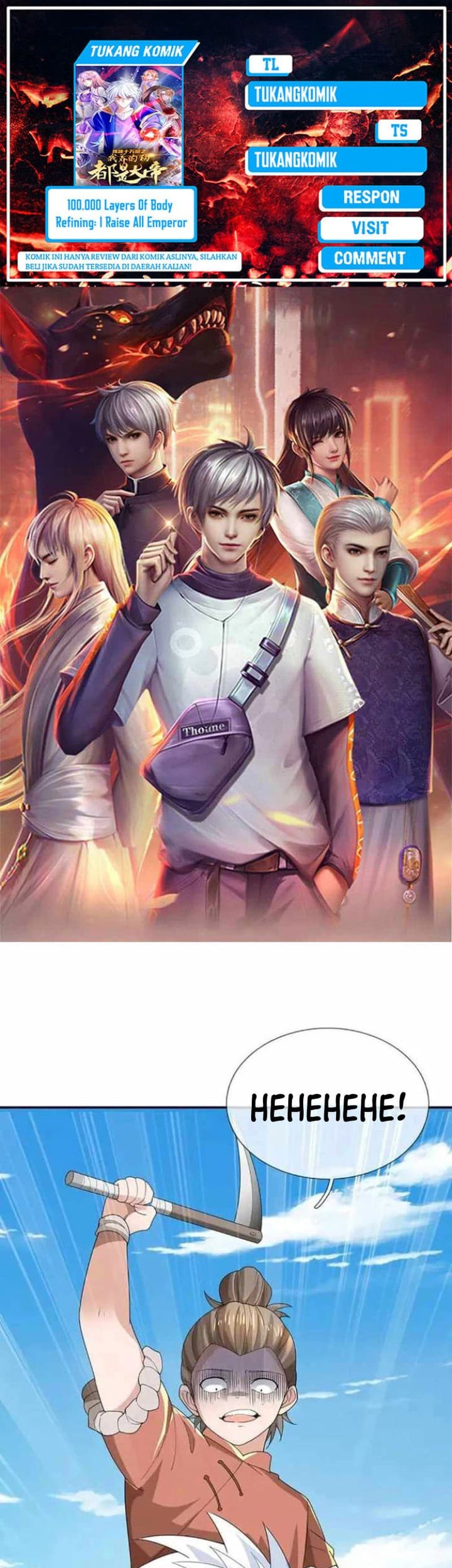 Komik 100.000 Layers Of Body Refining: I Raise All Emperor Chapter 391 gambar 1