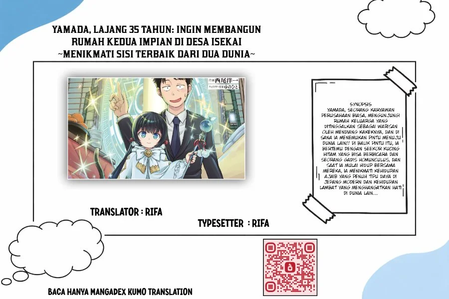 Komik 35-sai dokushin Yamada, isekai mura ni risou no sekando hausu o tsukuritai 〜 isekai to genjitsu no ii tokodori raifu 〜 Chapter 7 gambar 1