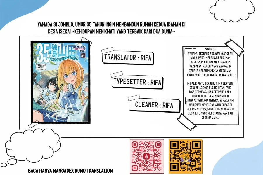 Komik 35-sai dokushin Yamada, isekai mura ni risou no sekando hausu o tsukuritai 〜 isekai to genjitsu no ii tokodori raifu 〜 Chapter 8 gambar 1