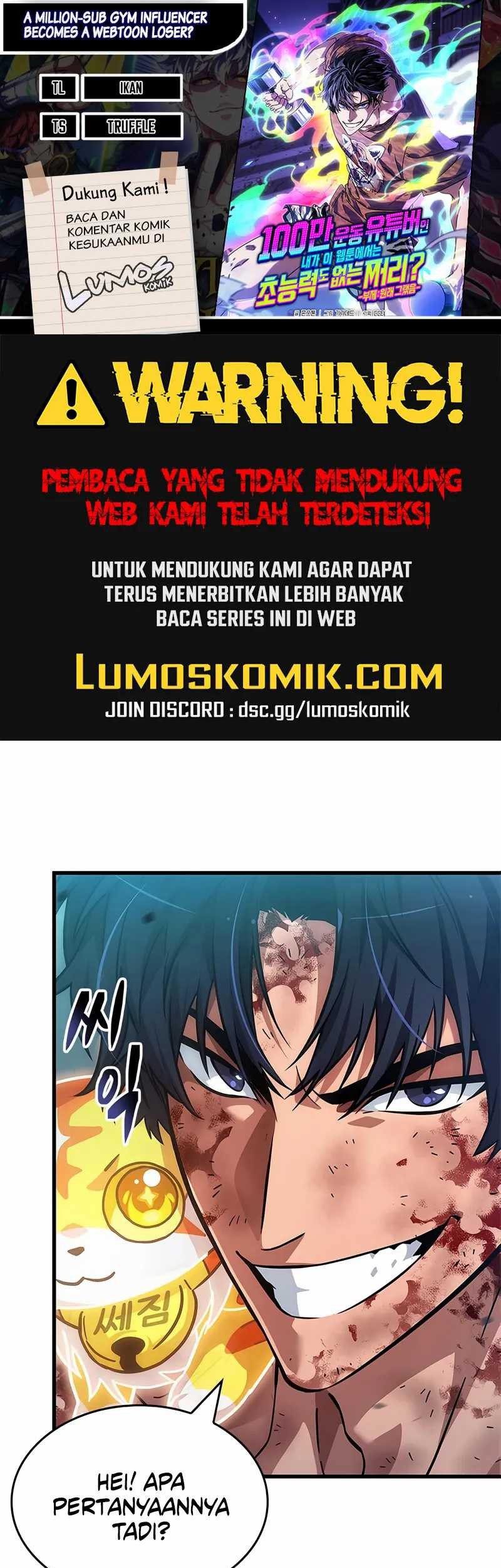 Komik A Million-Sub Gym Influencer Becomes A Webtoon Loser? Chapter 14 gambar 1