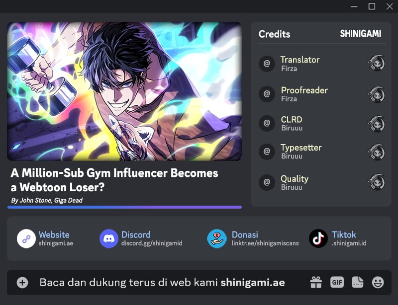 Komik A Million-Sub Gym Influencer Becomes A Webtoon Loser? Chapter 7 gambar 1