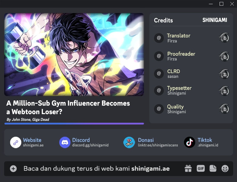 Komik A Million-Sub Gym Influencer Becomes A Webtoon Loser? Chapter 9 gambar 1