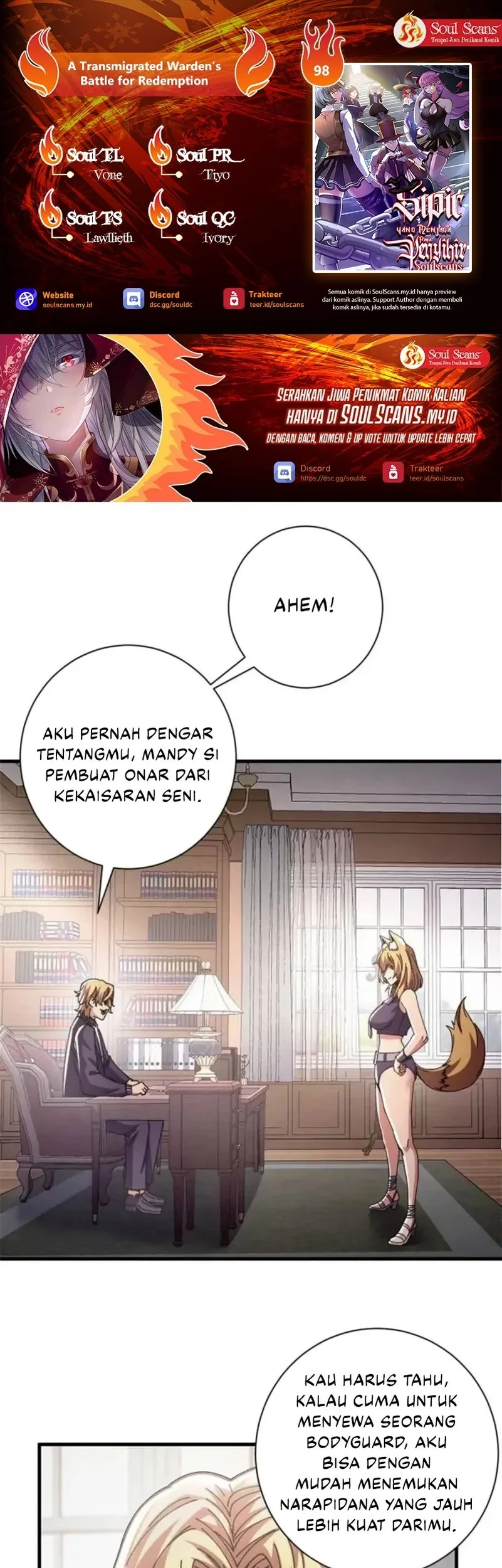Komik A Transmigrated Warden’s Battle for Redemption Chapter 98 gambar 1