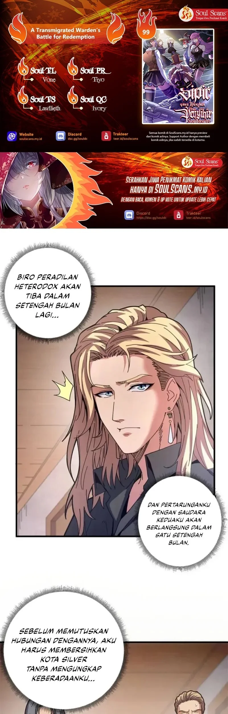 Komik A Transmigrated Warden’s Battle for Redemption Chapter 99 gambar 1