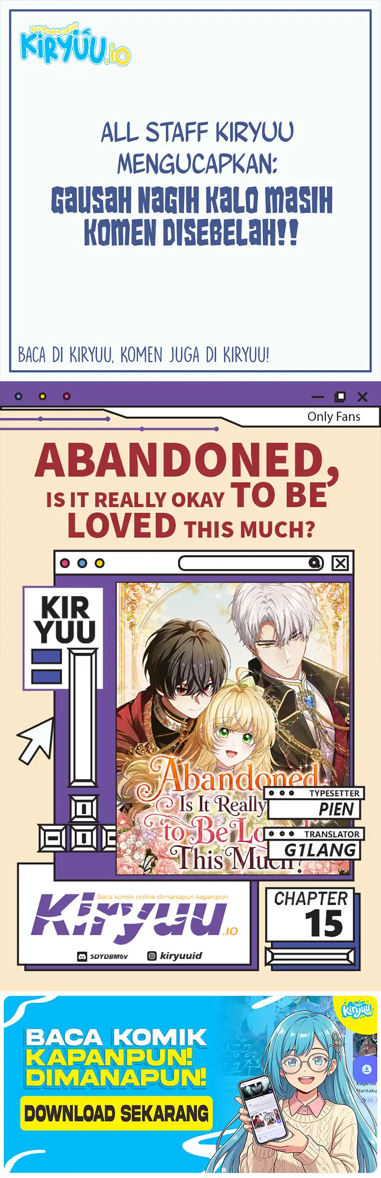 Komik Abandoned, Is It Really Okay to Be Loved This Much? Chapter 15 gambar 1