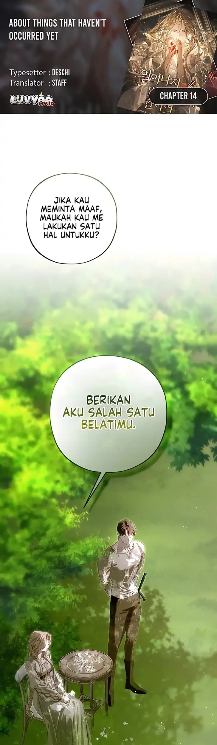 Komik About Things That Haven’t Occurred Yet Chapter 14 gambar 1