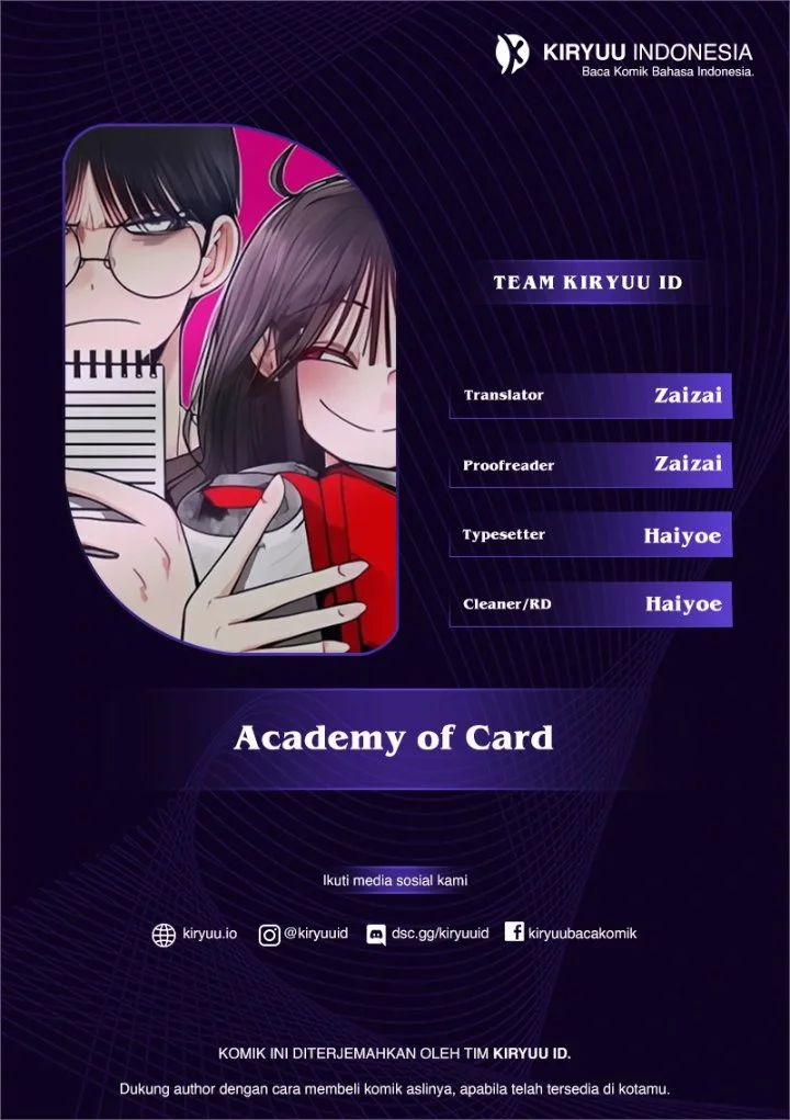 Komik Academy of Card Chapter 1 gambar 1