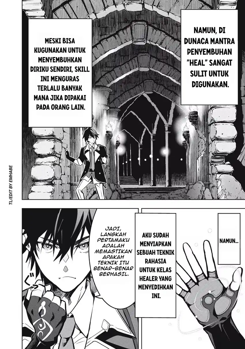 Academy Saikyou no Mob Healer: Shinigee Sekai no Mob ni Tensei Shita Ore wa, Hazure Job [Healer] to Gensaku Chishiki de Musou Suru Chapter 1.2 - Halaman 16
