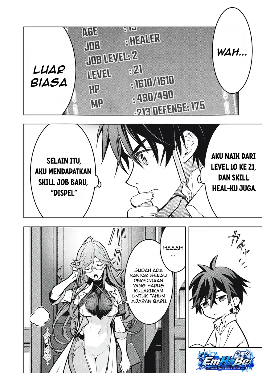 Academy Saikyou no Mob Healer: Shinigee Sekai no Mob ni Tensei Shita Ore wa, Hazure Job [Healer] to Gensaku Chishiki de Musou Suru Chapter 4 - Halaman 8