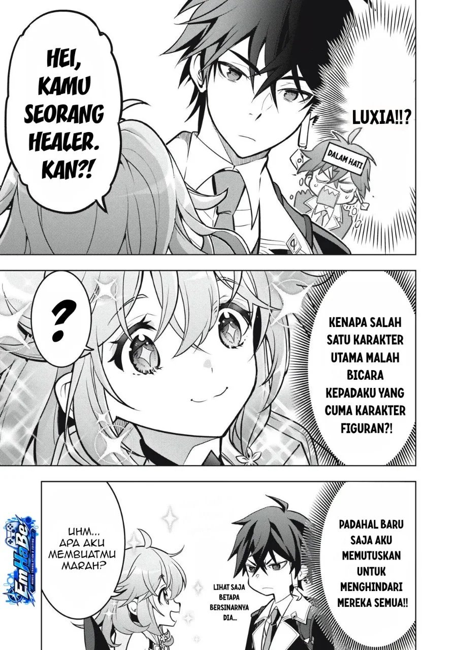 Academy Saikyou no Mob Healer: Shinigee Sekai no Mob ni Tensei Shita Ore wa, Hazure Job [Healer] to Gensaku Chishiki de Musou Suru Chapter 5.1 - Halaman 17