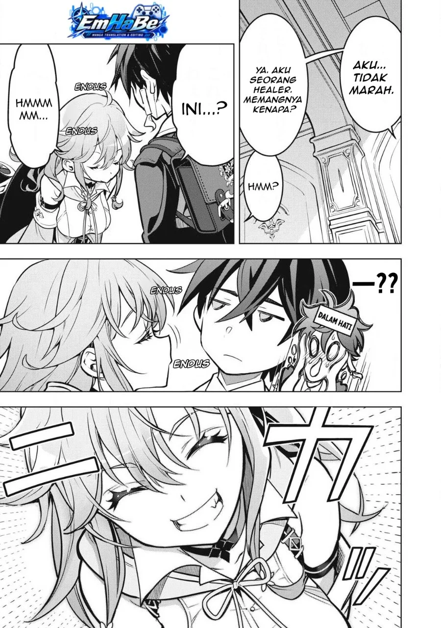 Academy Saikyou no Mob Healer: Shinigee Sekai no Mob ni Tensei Shita Ore wa, Hazure Job [Healer] to Gensaku Chishiki de Musou Suru Chapter 5.1 - Halaman 19