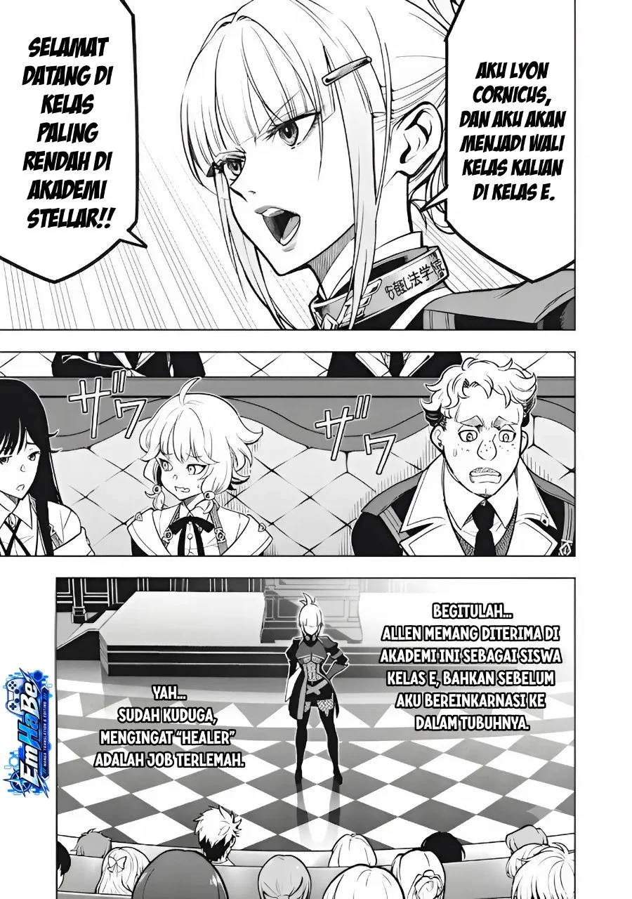 Academy Saikyou no Mob Healer: Shinigee Sekai no Mob ni Tensei Shita Ore wa, Hazure Job [Healer] to Gensaku Chishiki de Musou Suru Chapter 5.1 - Halaman 7