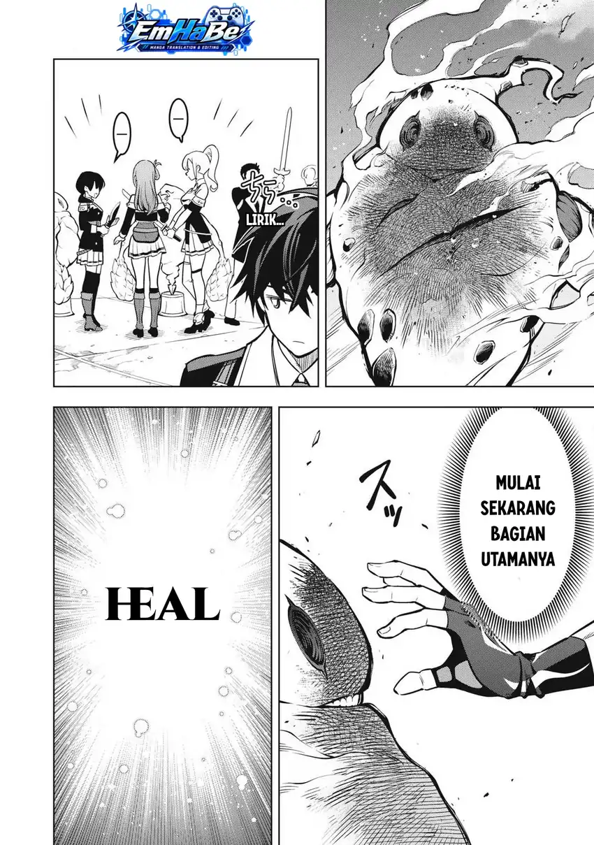 Academy Saikyou no Mob Healer: Shinigee Sekai no Mob ni Tensei Shita Ore wa, Hazure Job [Healer] to Gensaku Chishiki de Musou Suru Chapter 6.1 - Halaman 12