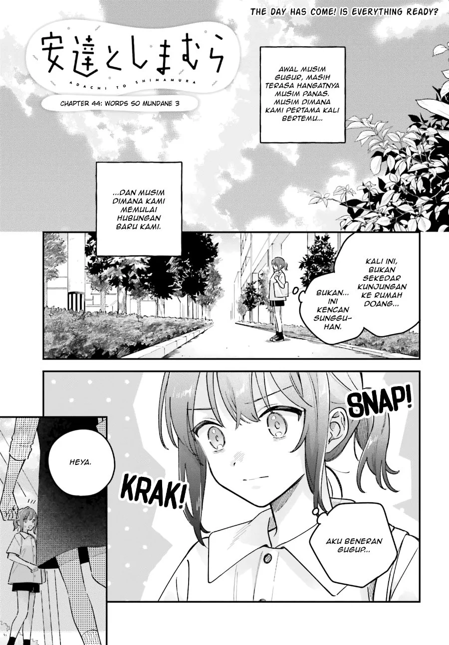 Komik Adachi to Shimamura (YUZUHARA Moke) Chapter 45 gambar 1