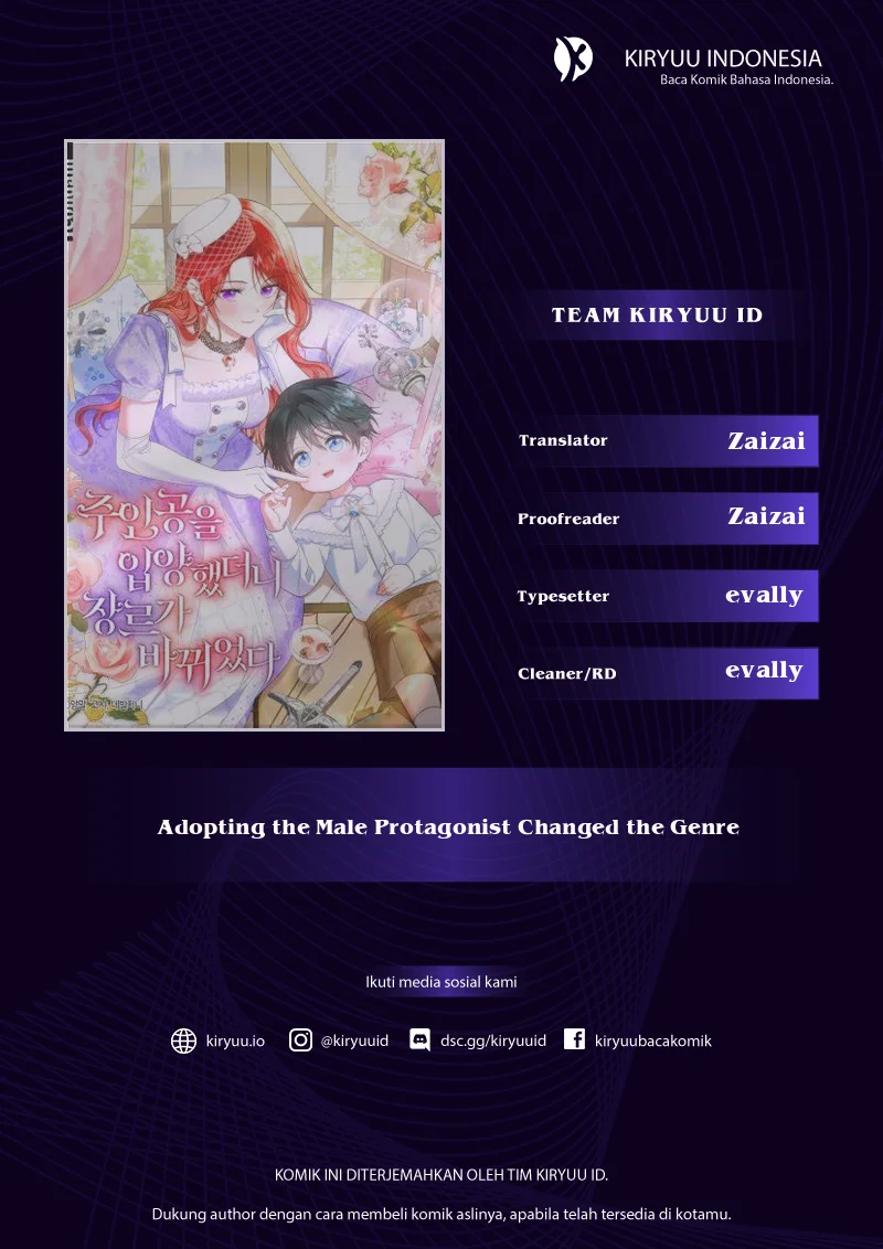 Komik Adopting the Male Protagonist Changed the Genre Chapter 19 gambar 1