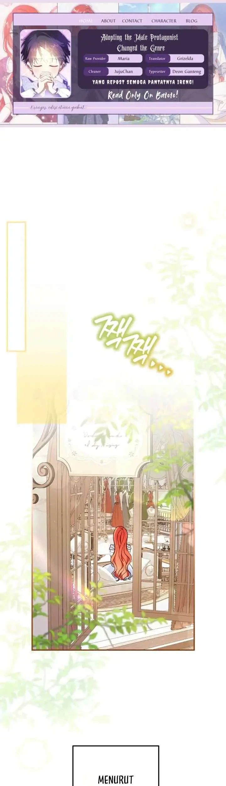Komik Adopting the Male Protagonist Changed the Genre Chapter 9 gambar 1