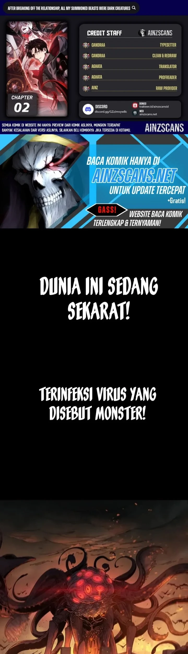 Komik After Breaking off the Relationship, All my Summoned Beasts Were Dark Creatures Chapter 1 gambar 1