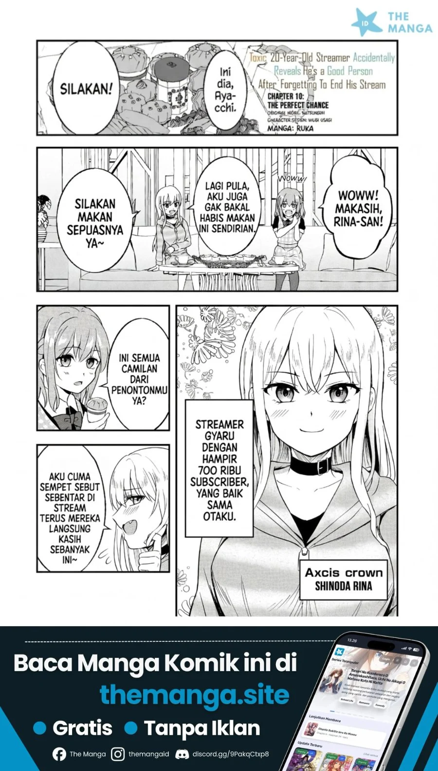 Manga Aorikei Game Haishinsha (20-sai), Haishin no Kiri Wasure ni Yori Ii Hito Bare Suru. Chapter 10 gambar 2