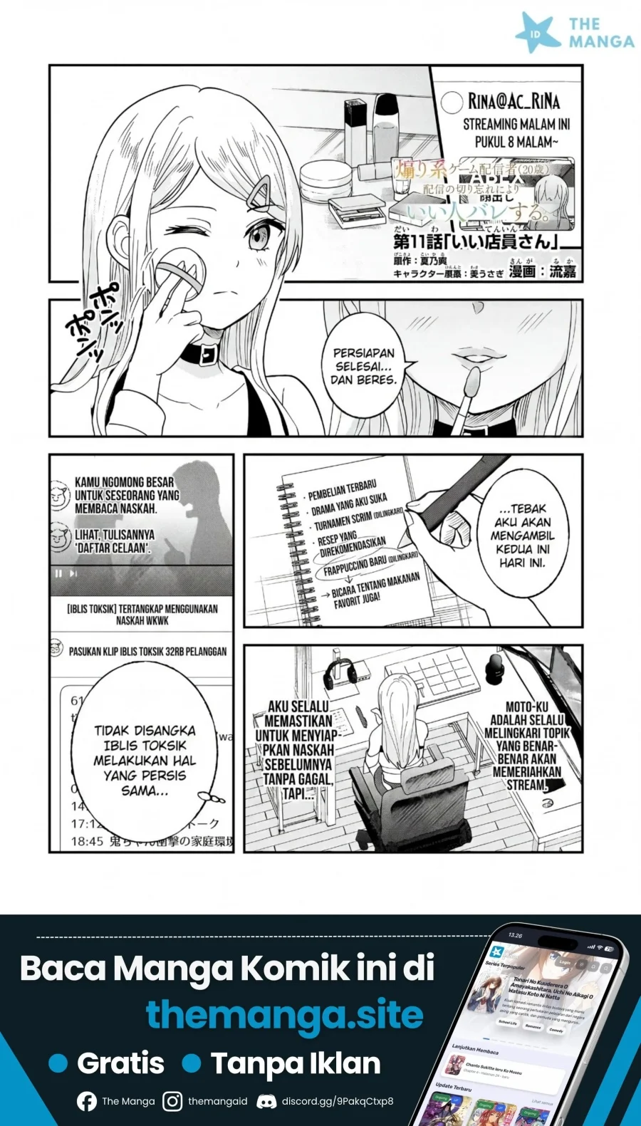 Manga Aorikei Game Haishinsha (20-sai), Haishin no Kiri Wasure ni Yori Ii Hito Bare Suru. Chapter 11 gambar 2