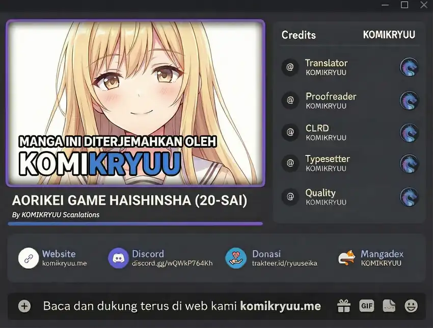 Komik Aorikei Game Haishinsha (20-sai), Haishin no Kiri Wasure ni Yori Ii Hito Bare Suru. Chapter 9 gambar 1