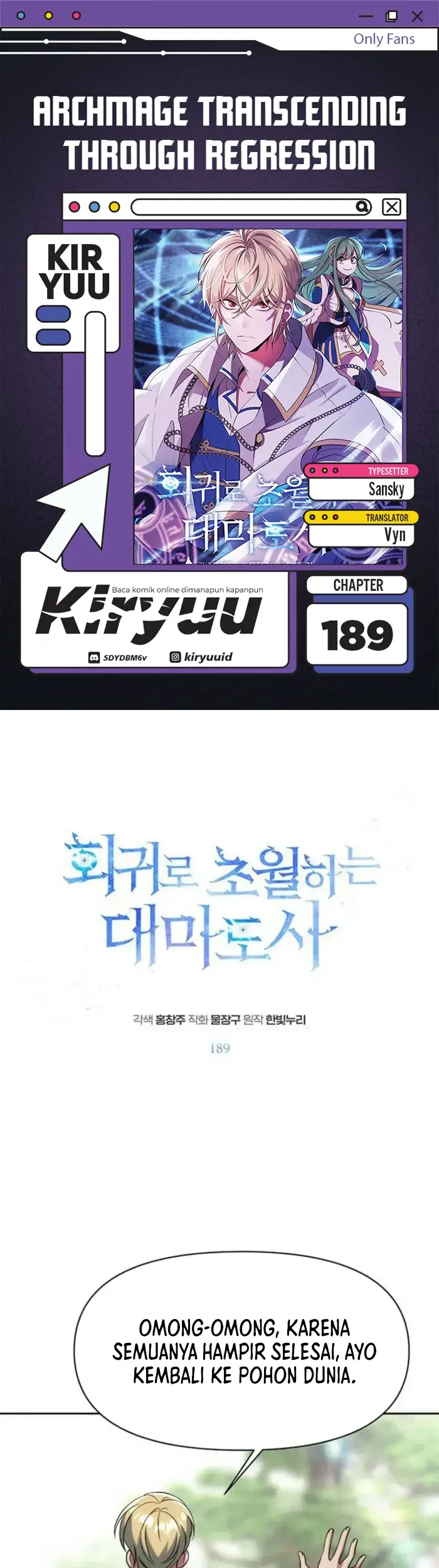 Archmage Transcending Through Regression Chapter 189 halaman 1