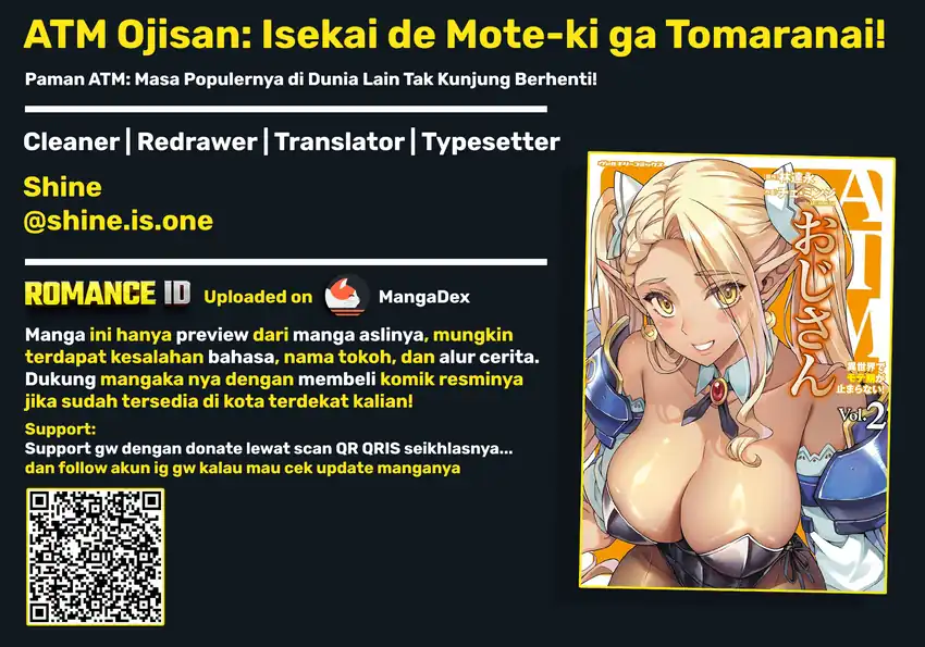 Komik ATM Ojisan: Isekai de Mote-ki ga Tomaranai! Chapter 25 gambar 1