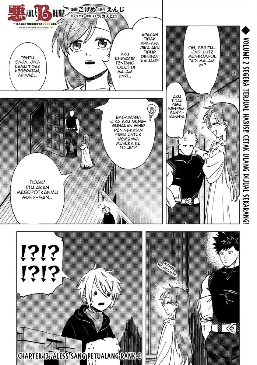 Manga B-Rank Adventurer With an Evil Look Becomes a Daddy to the Protagonist and His Childhood Friends (Akuninzura shita B-kyuu Boukensha) Chapter 13 gambar 2
