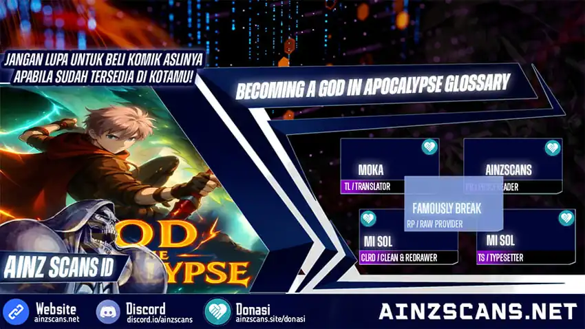 Komik Becoming a God in Apocalypse Glossary Chapter 43 gambar 1