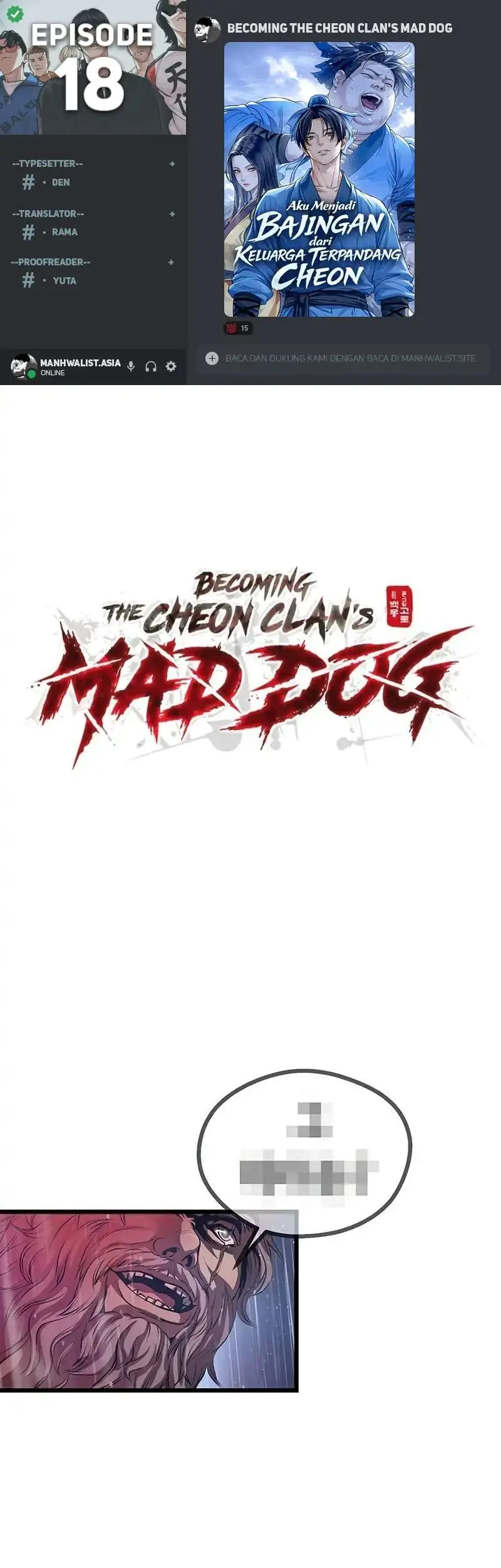 Komik Becoming the Cheon Clan’s Mad Dog (I Became the Scoundrel of the Cheon Family) Chapter 18 gambar 1