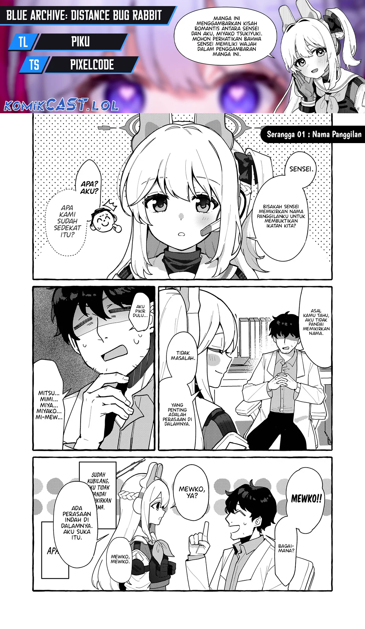 Komik Blue Archive: Distance Bug Rabbit Chapter 1 gambar 1