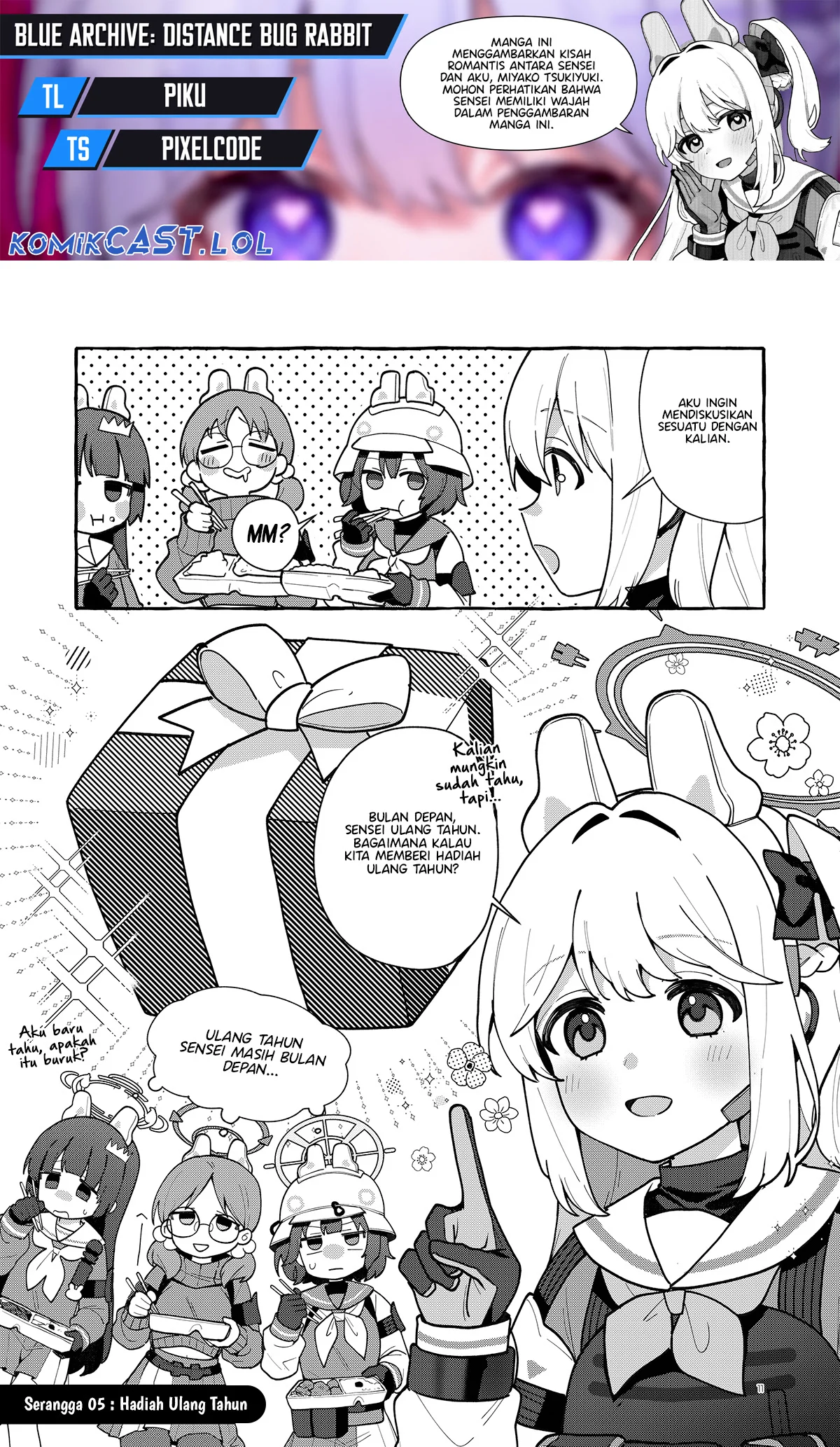 Komik Blue Archive: Distance Bug Rabbit Chapter 5 gambar 1