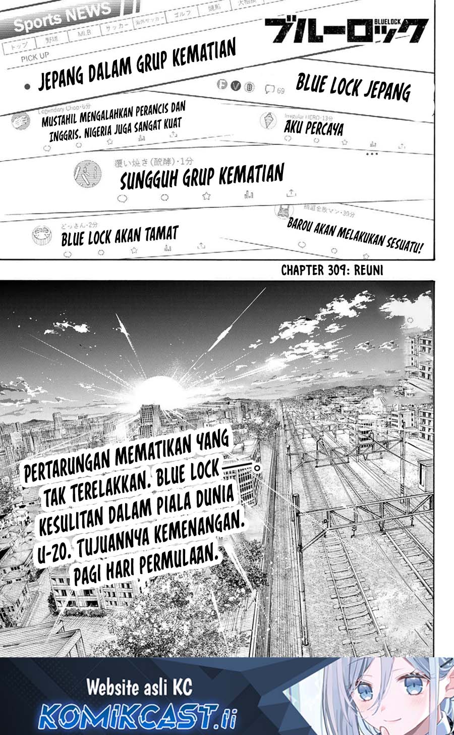 Komik Blue Lock Chapter 309 gambar 1