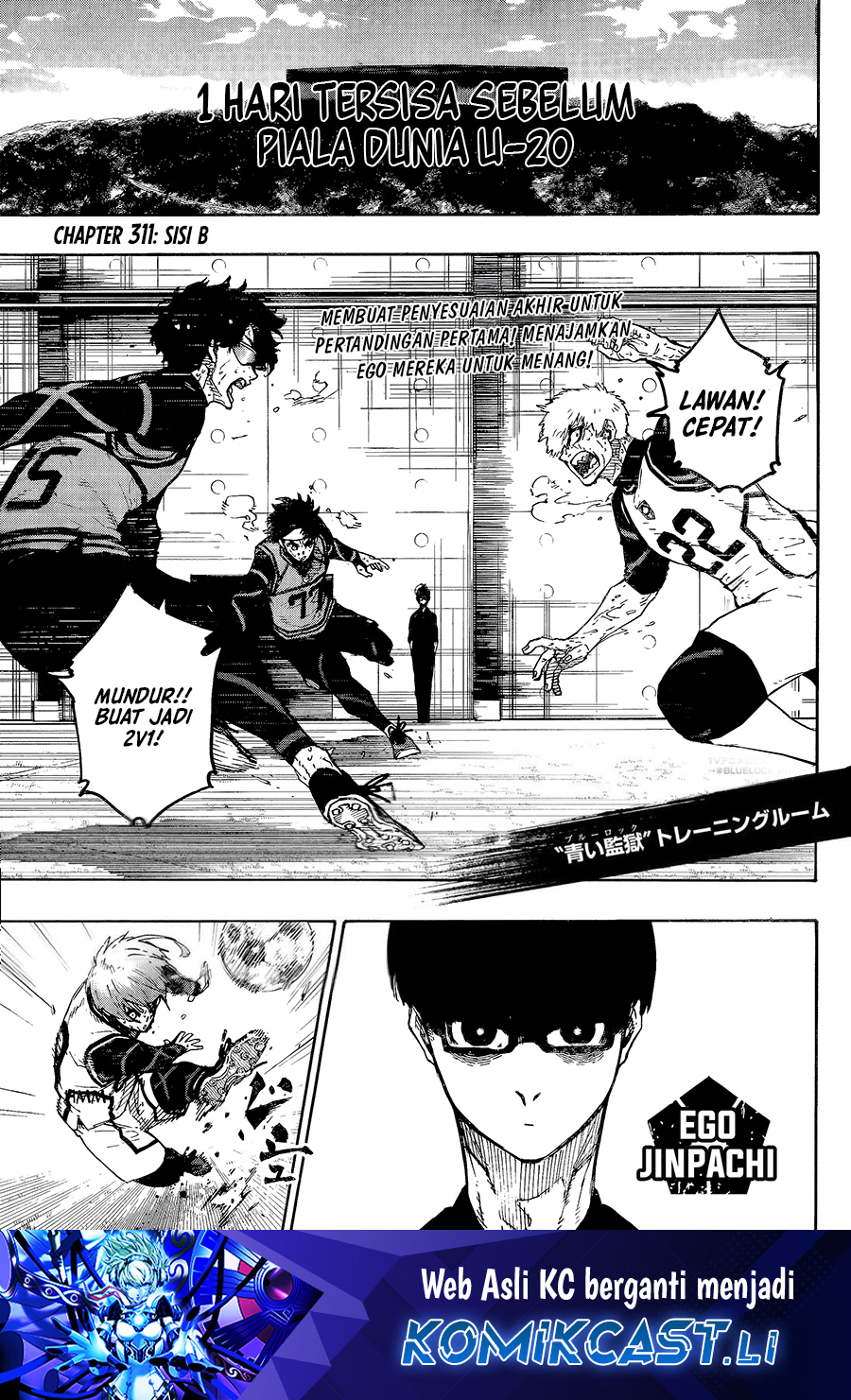Komik Blue Lock Chapter 311 gambar 1