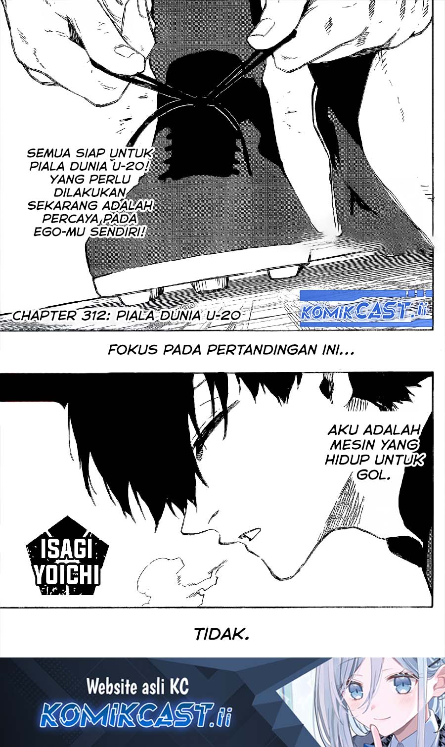 Komik Blue Lock Chapter 312 gambar 1