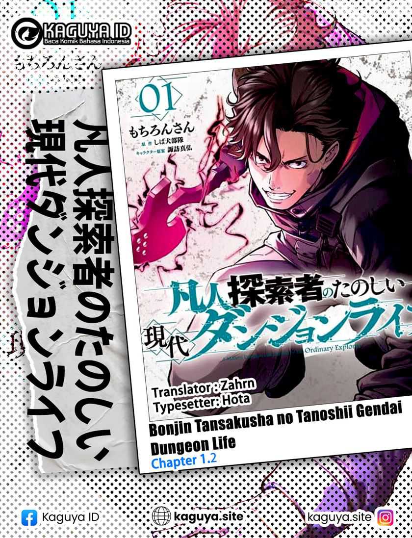 Komik Bonjin Tansakusha no Tanoshii Gendai Dungeon Life Chapter 1.2 gambar 1