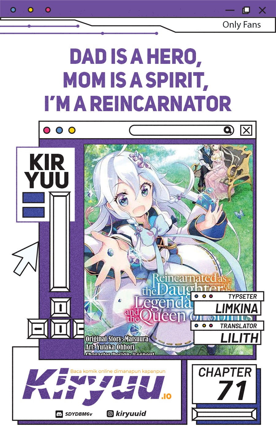 Komik Chichi wa Eiyuu, Haha wa Seirei, Musume no Watashi wa Tenseisha Chapter 71 gambar 1