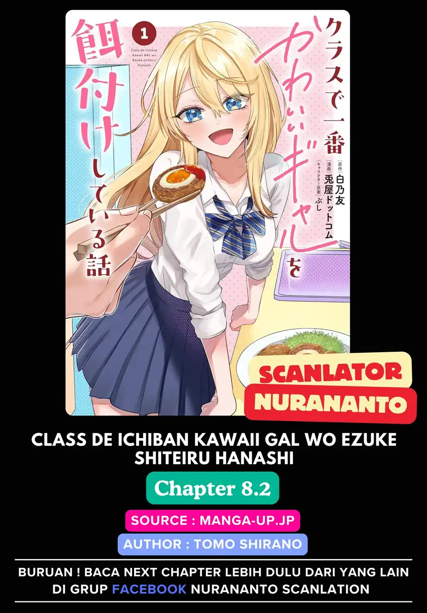 Komik Class de Ichiban Kawaii Gal wo Ezuke Shiteiru Hanashi Chapter 8.2 gambar 1