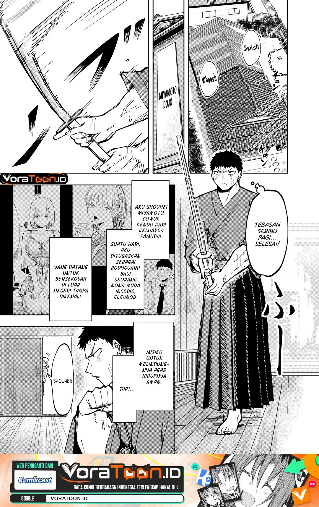 Manga Cool na Eikoku Bishoujo wa Orenchi ni Homestay Shitairashii Chapter 2 gambar 2