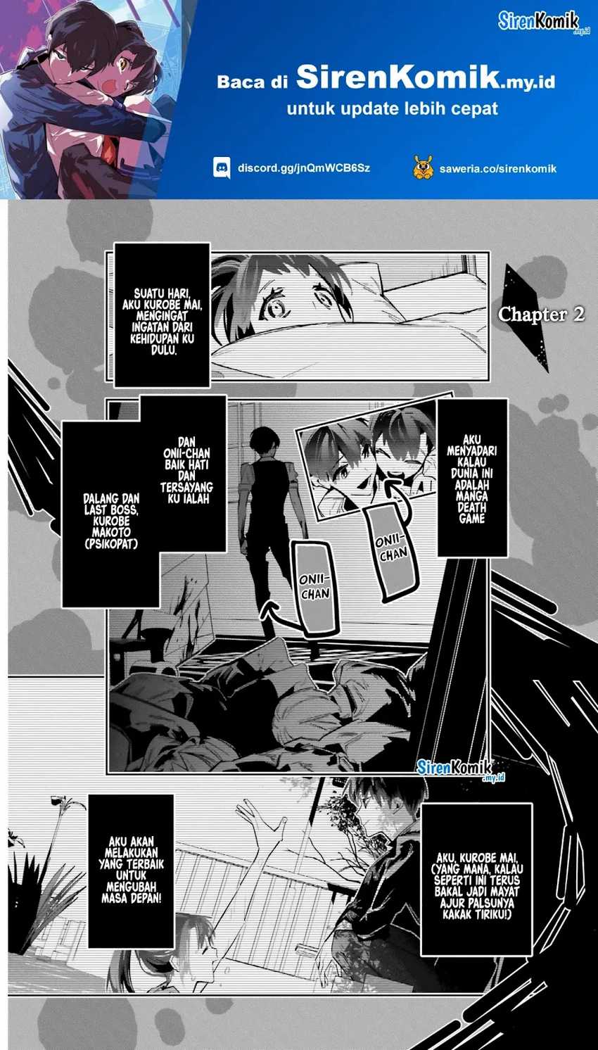 Manga Death Game Manga no Kuromaku Satsujinki no Imouto ni Tensei shite Shippai shita Chapter 2 gambar 2