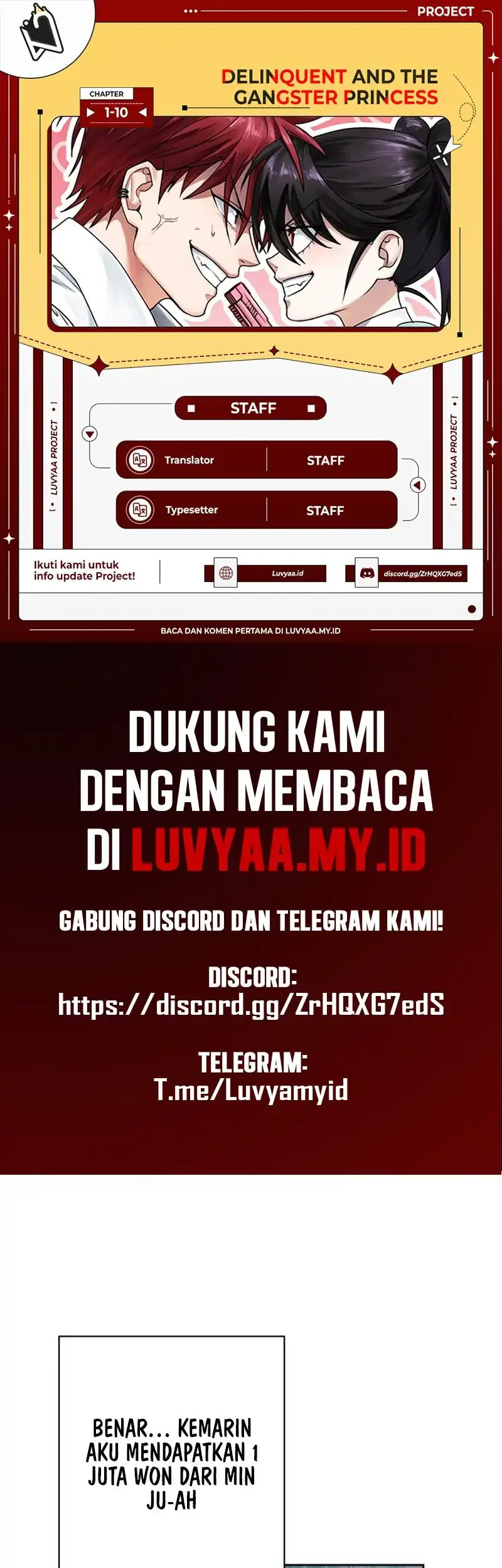 Komik Delinquent and the Gangster Princess Chapter 4 gambar 1