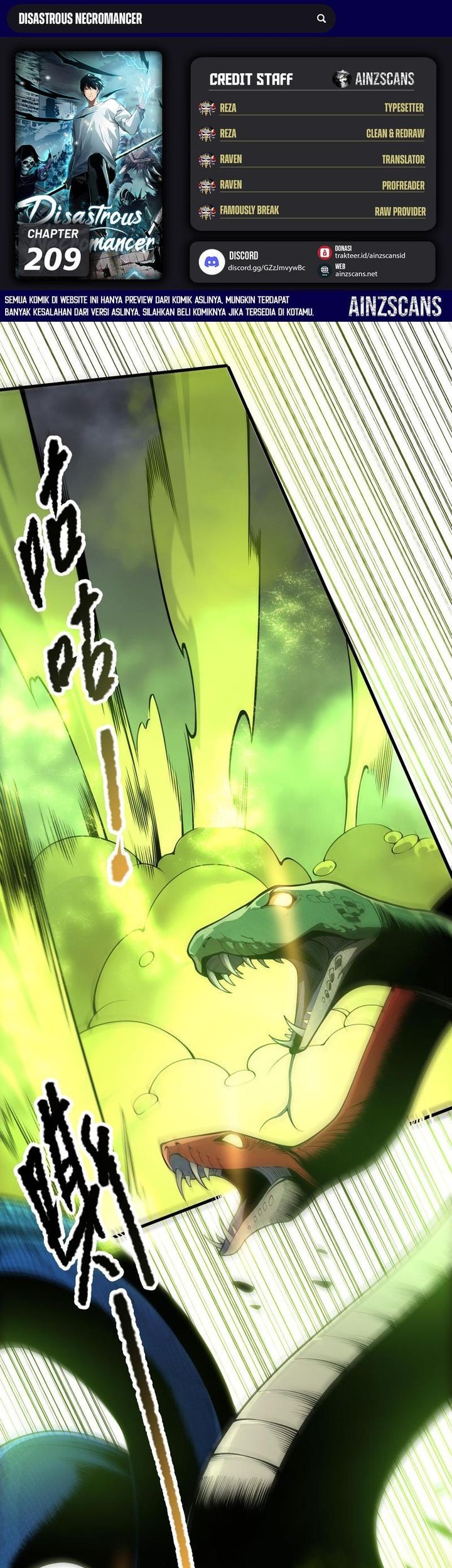 Komik Disastrous Necromancer Chapter 209 gambar 1