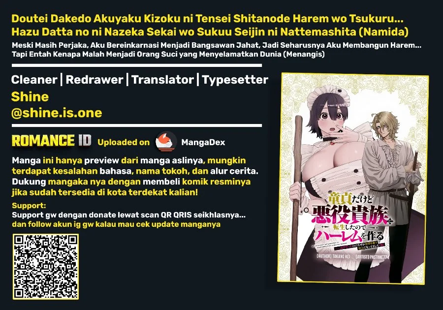 Komik Doutei Dakedo Akuyaku Kizoku ni Tensei Shitanode Harem wo Tsukuru... Hazu Datta no ni Nazeka Sekai wo Sukuu Seijin ni Nattemashita (Namida) Chapter 2.1 gambar 1