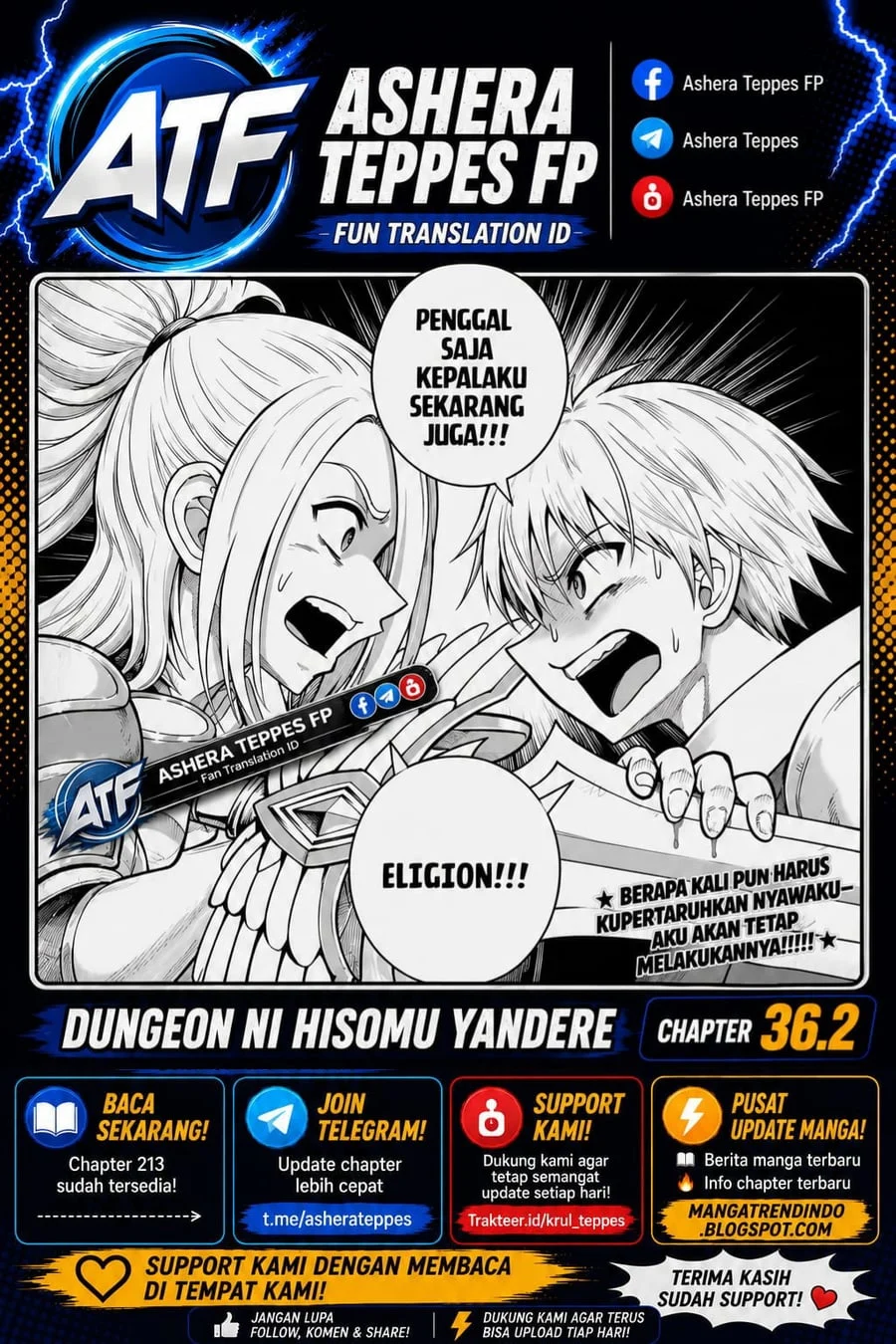 Komik Dungeon ni Hisomu Yandere na Kanojo ni Ore wa Nando mo Korosareru Chapter 36.2 gambar 1