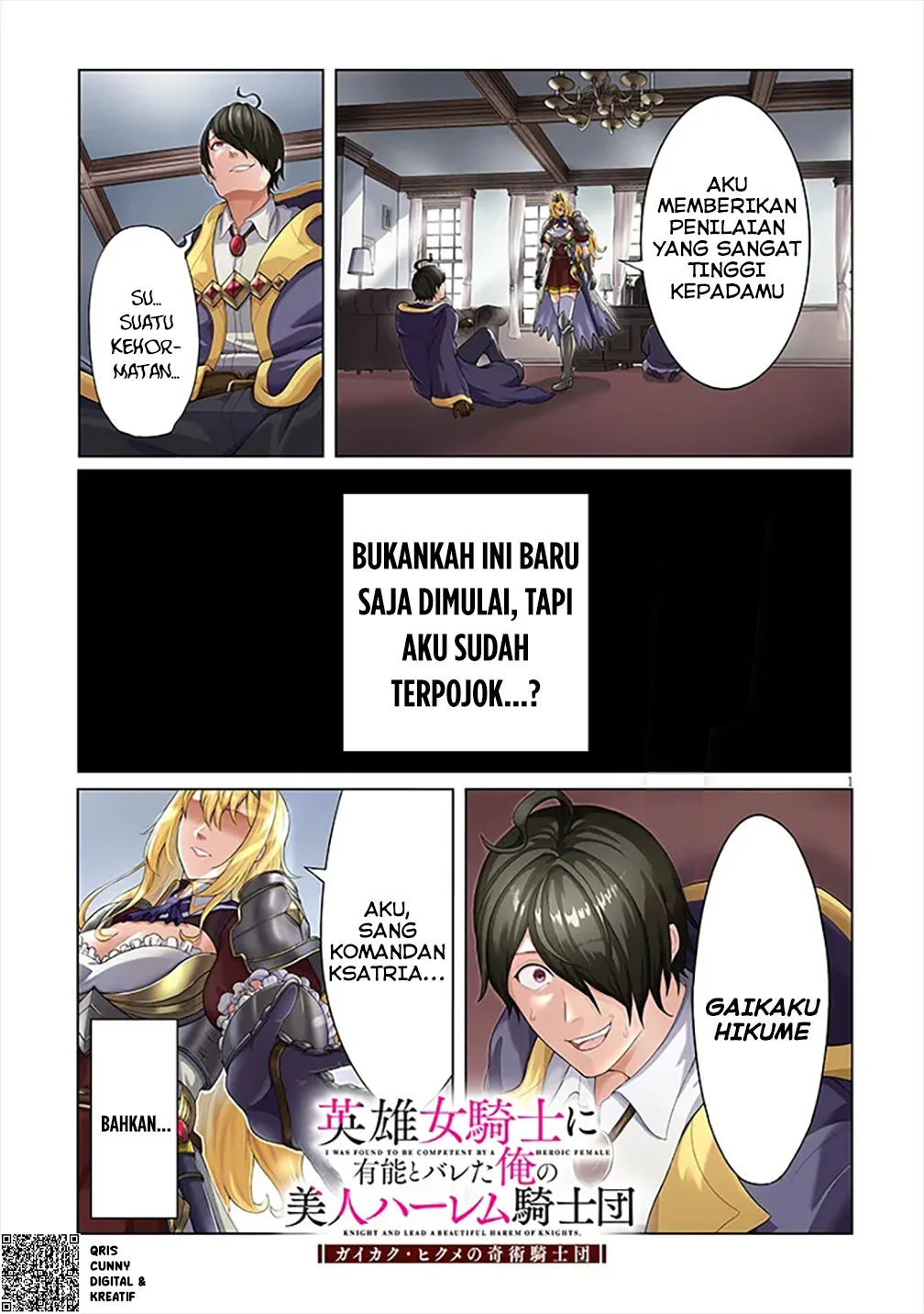 Eiyuu Onna Kishi ni Yuunou to Bareta Ore no Bijin Harem Kishidan - Gaikaku Hikume no Kijutsu Kishidan Chapter 1 Gambar 3