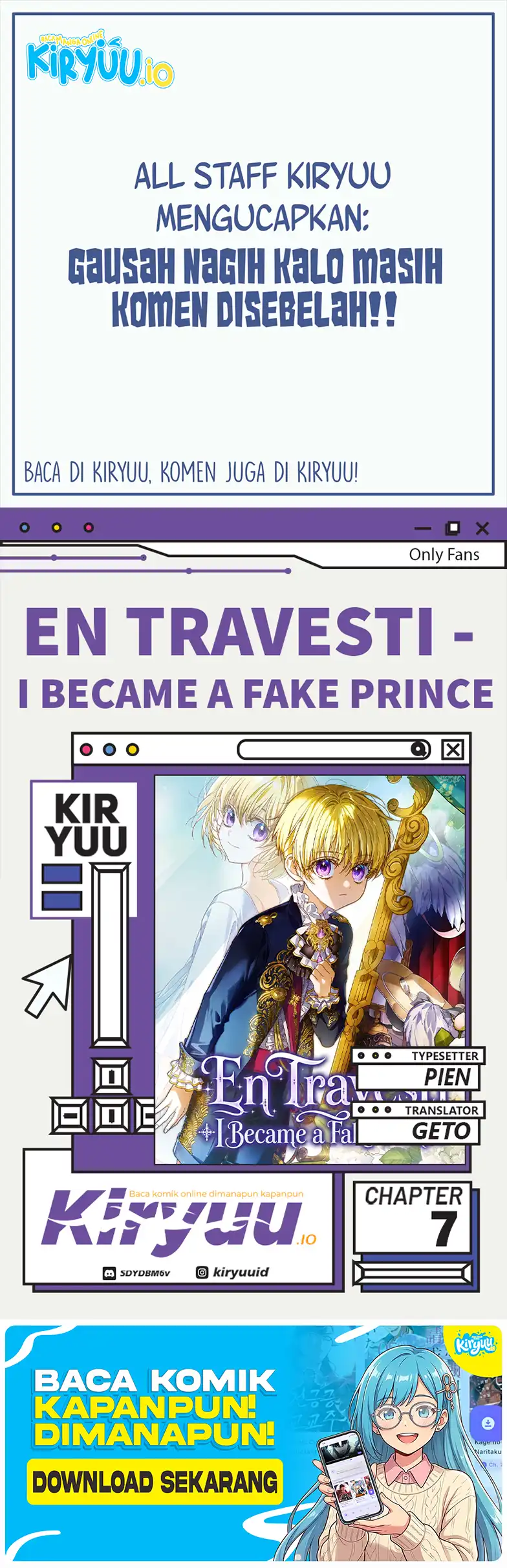 Komik En Travesti - I Became a Fake Prince Chapter 7 gambar 1